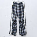 THE JEAN PIERRE / 3Tuck Easy Plaid Trouser - BLUE