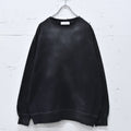 THE JEAN PIERRE / Pigment Grunge Destroy Sweat Shirt - FADE BLK