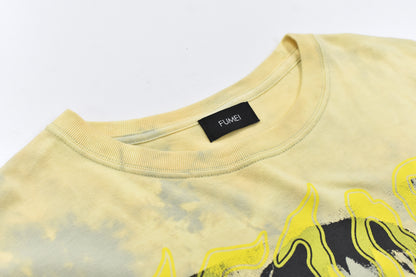 FUMEI / EVIL CAR S/S T-SHIRT - YELLOW