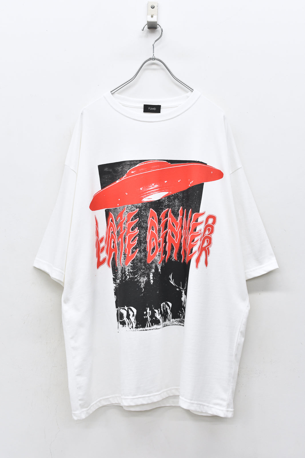 FUMEI / LATE DINNER S/S T-SHIRT - WHITE