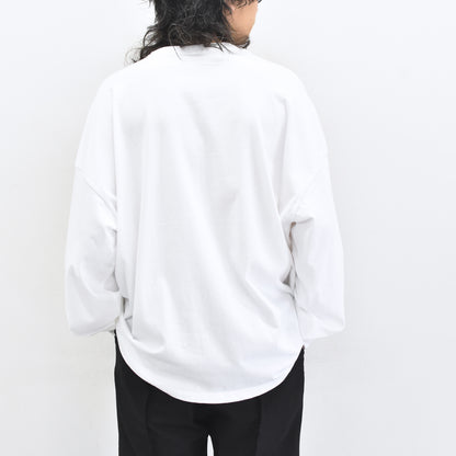 FUMEI / CAT? L/S T-SHIRT - WHITE