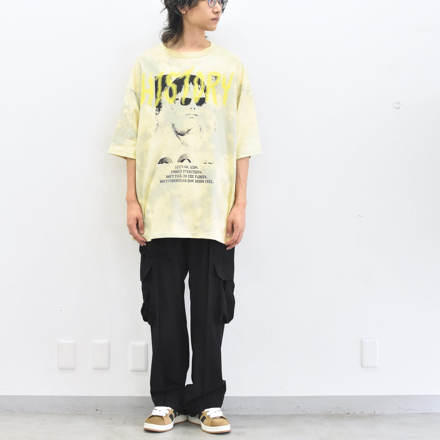 FUMEI / EVIL CAR S/S T-SHIRT - YELLOW