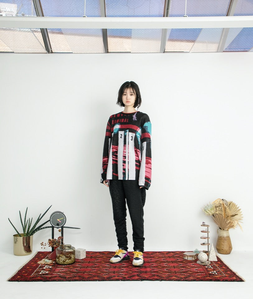 STOF / Double Exposure Knit Sweater - SPACE