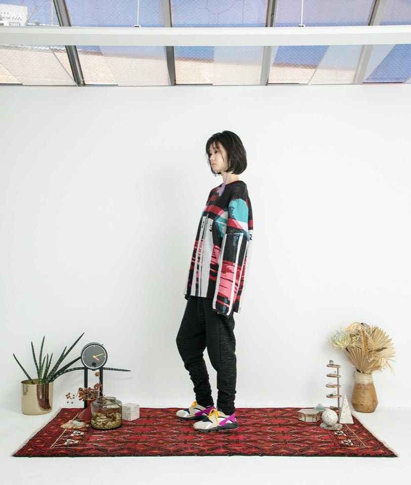 STOF / Double Exposure Knit Sweater - SPACE
