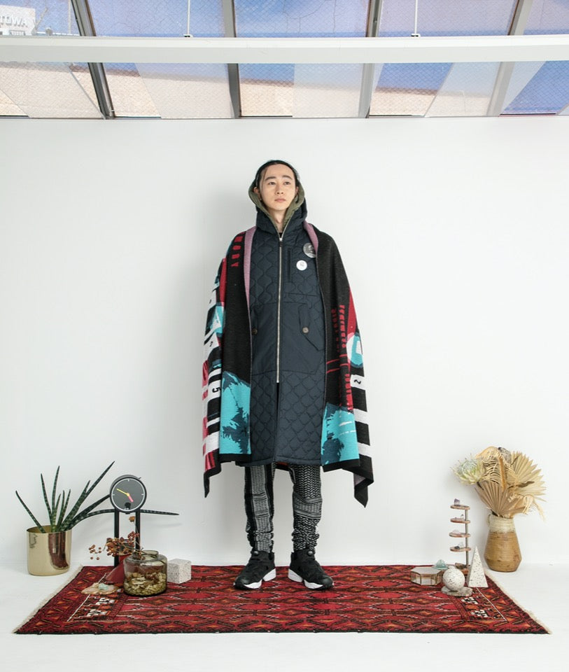 STOF / Double Exposure Knit Stole - SPACE