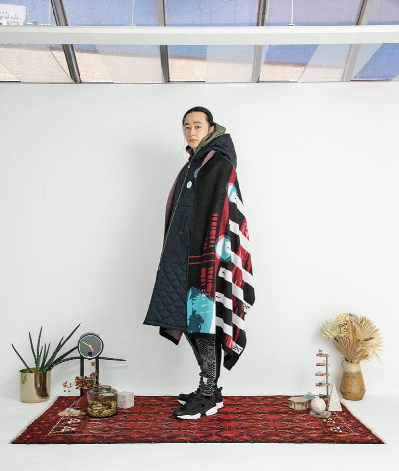 STOF / Double Exposure Knit Stole - SPACE