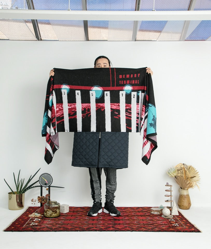 STOF / Double Exposure Knit Stole - SPACE