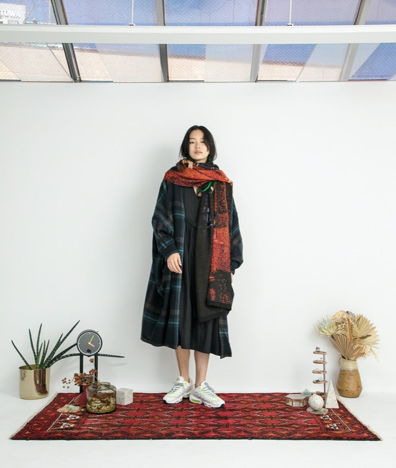 STOF / Double Exposure Knit Stole - VOLCAN