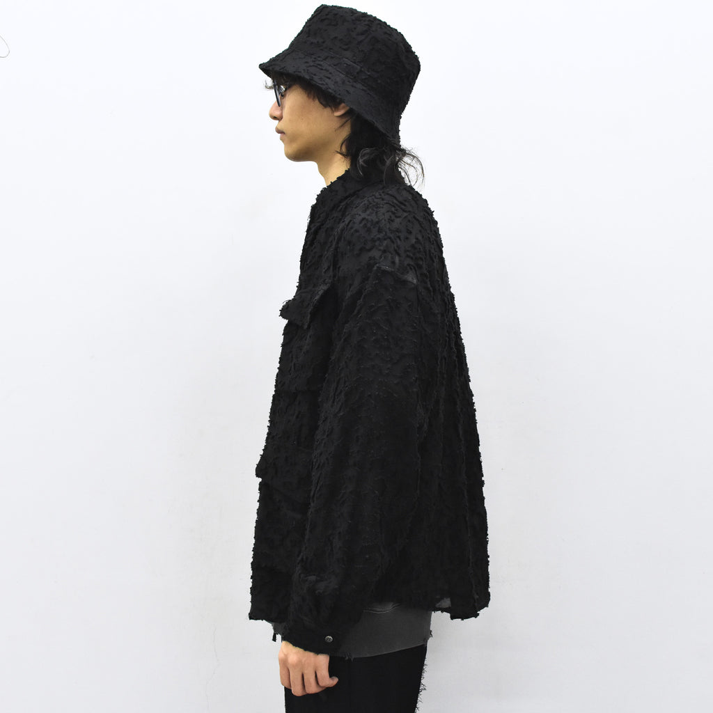 THE JEAN PIERRE / Grunge Jacquard Bucket Hat - BLACK