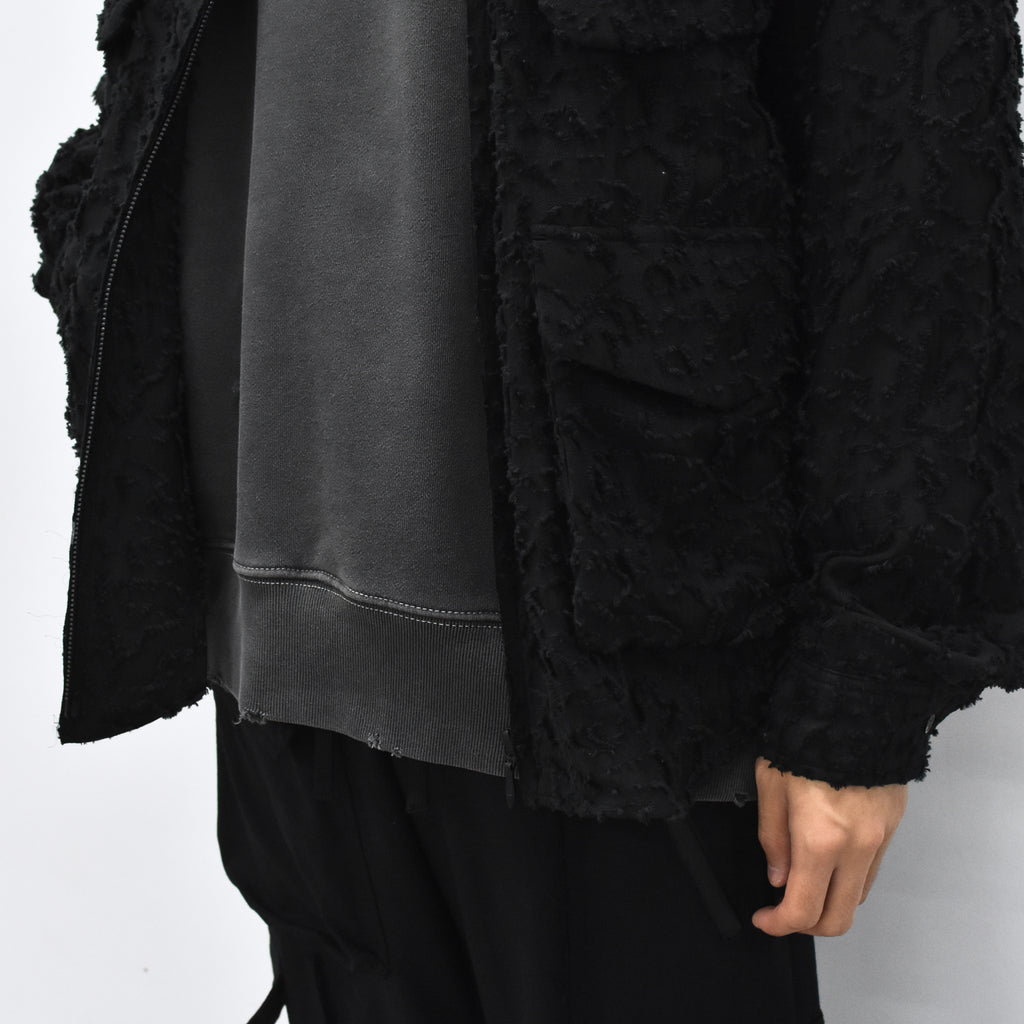 THE JEAN PIERRE / Grunge Jacquard Shirt - BLACK