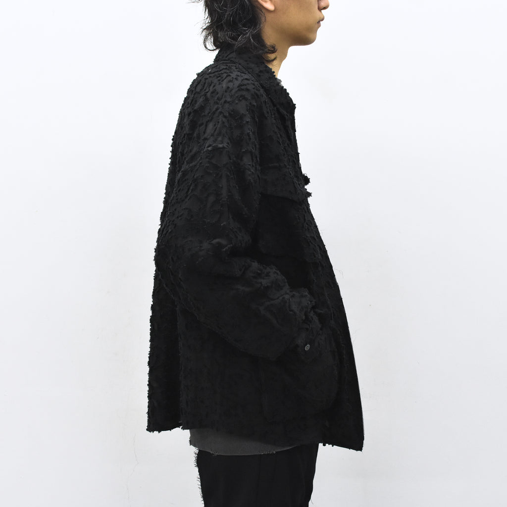 THE JEAN PIERRE / Grunge Jacquard Shirt - BLACK