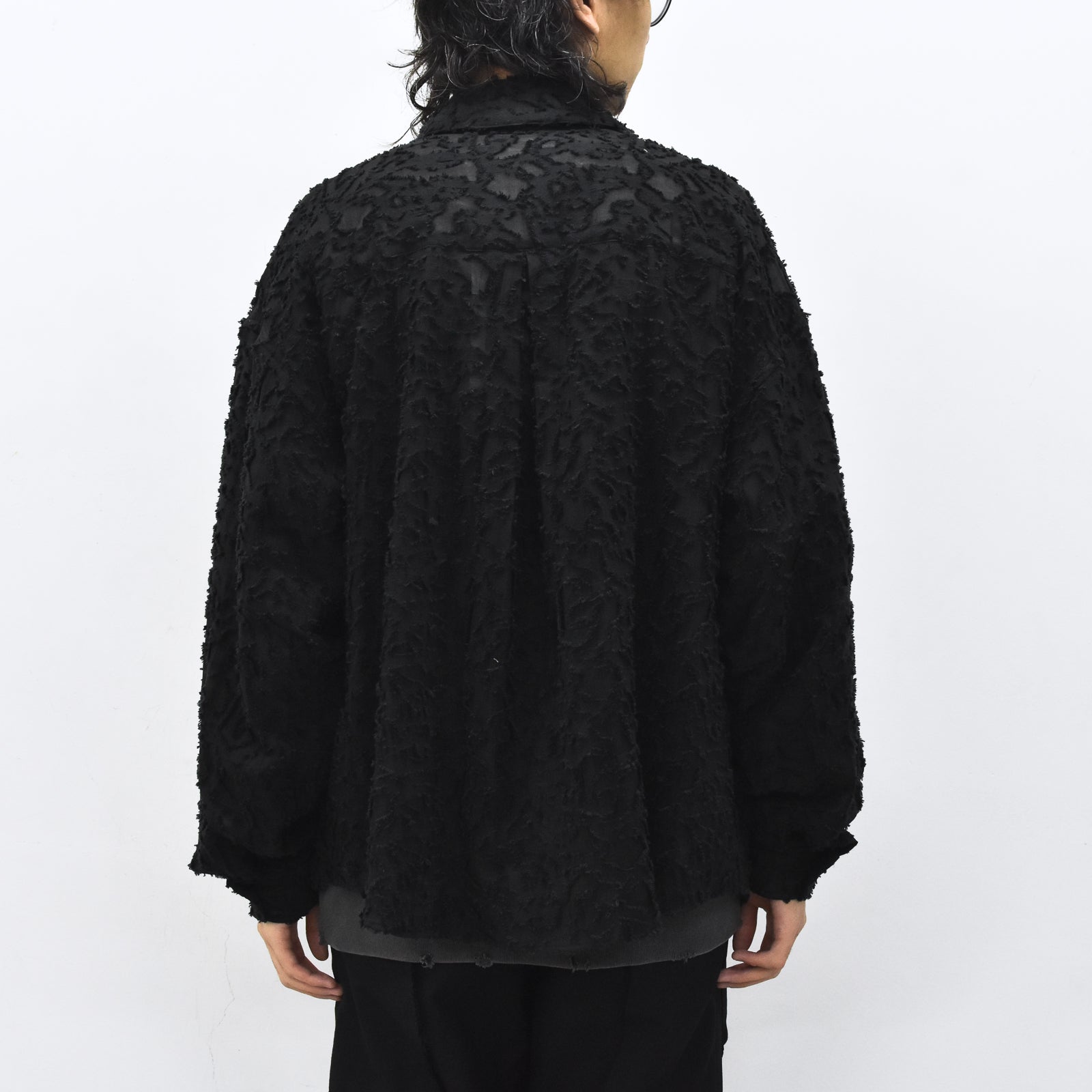 THE JEAN PIERRE / Grunge Jacquard Shirt - BLACK