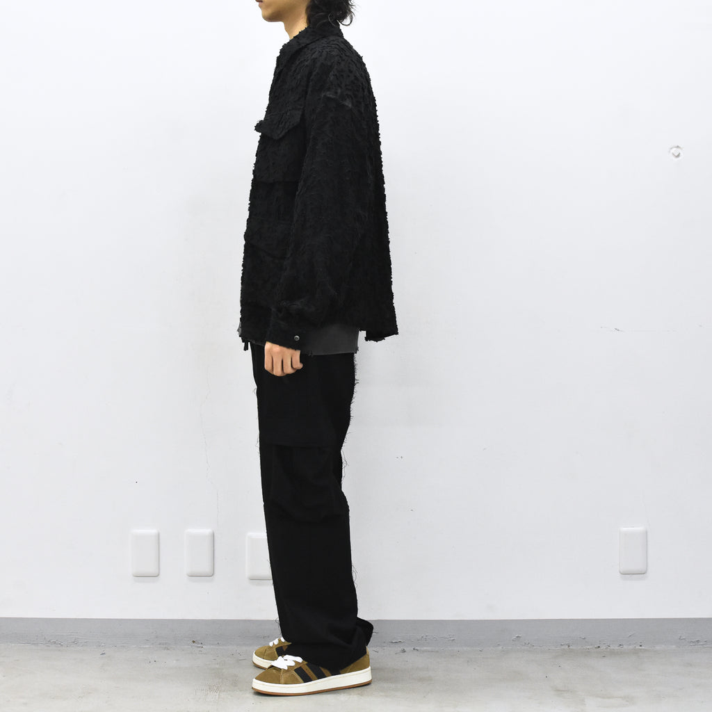 THE JEAN PIERRE / Grunge Jacquard Shirt - BLACK