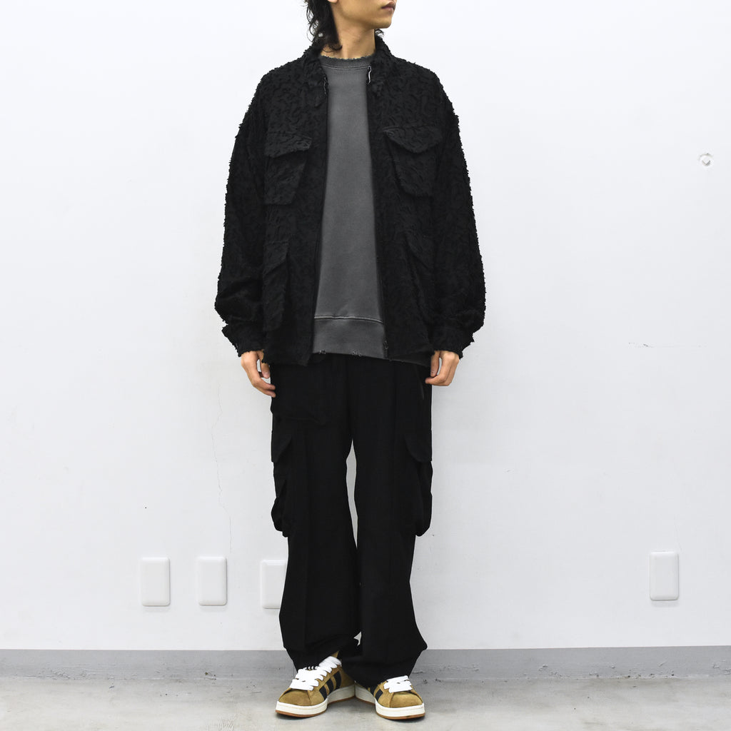 THE JEAN PIERRE / Grunge Jacquard Shirt - BLACK