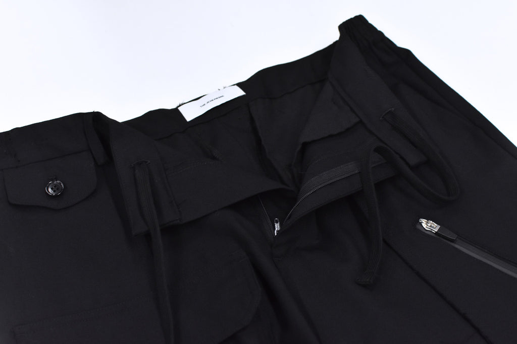 THE JEAN PIERRE / Reconstruction Silver Cargo Trouser - BLACK