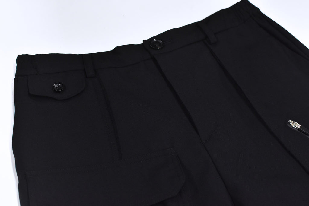 THE JEAN PIERRE / Reconstruction Silver Cargo Trouser - BLACK