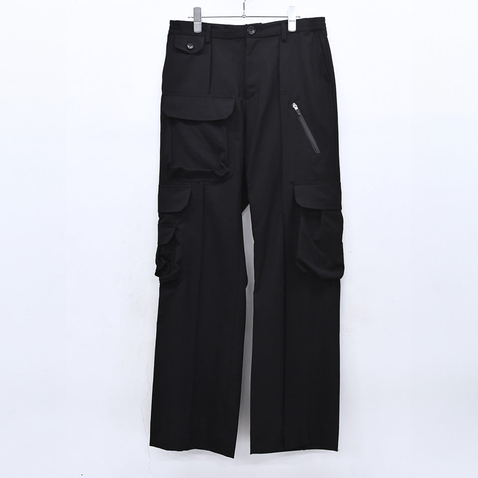 THE JEAN PIERRE / Reconstruction Silver Cargo Trouser - BLACK