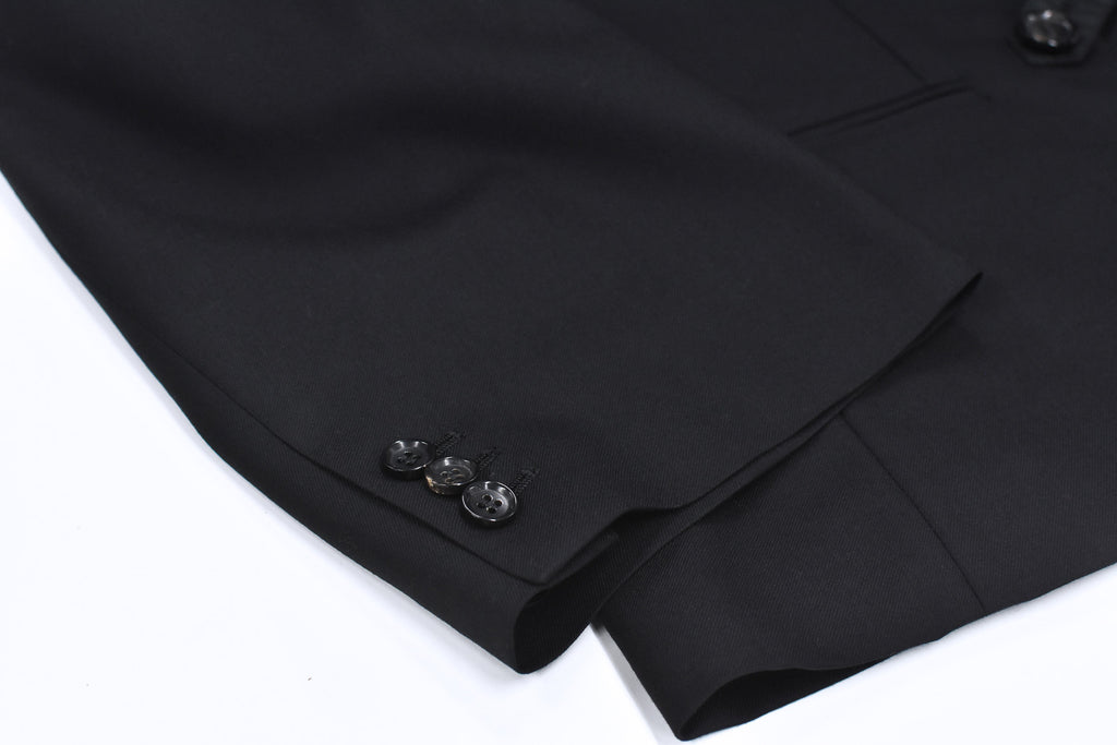 THE JEAN PIERRE / Tear Off Double Jacket - BLACK