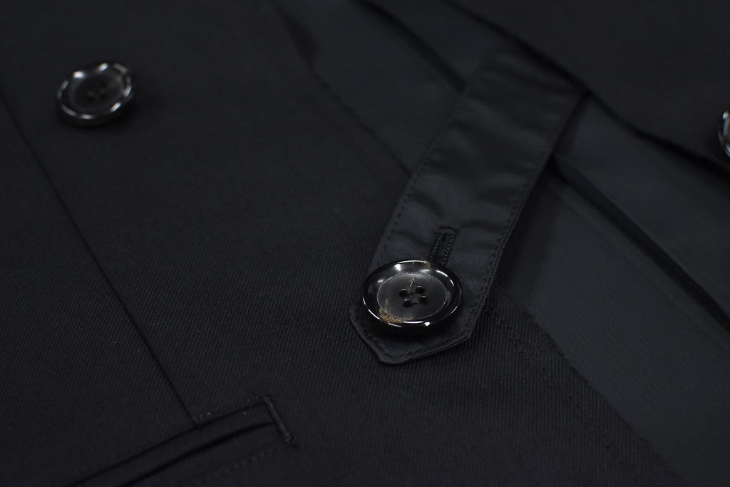 THE JEAN PIERRE / Tear Off Double Jacket - BLACK