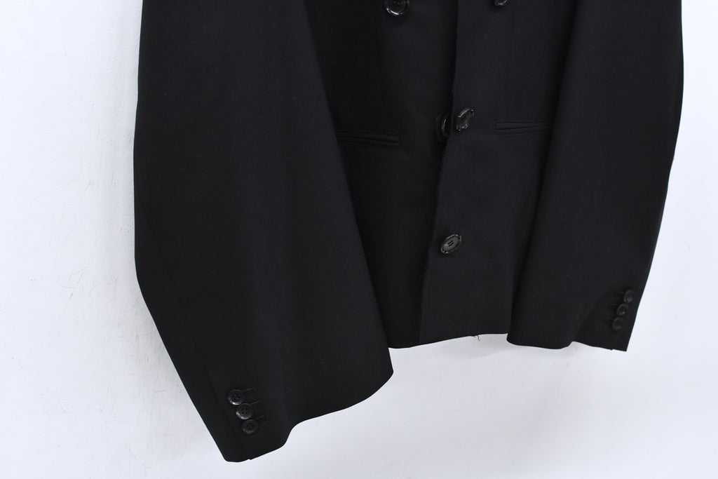 THE JEAN PIERRE / Tear Off Double Jacket - BLACK
