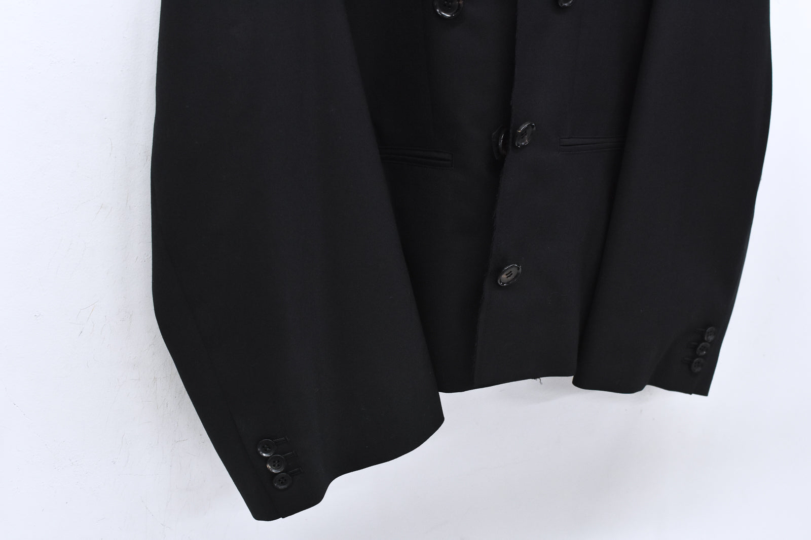THE JEAN PIERRE / Tear Off Double Jacket - BLACK