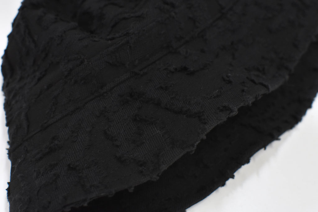THE JEAN PIERRE / Grunge Jacquard Bucket Hat - BLACK