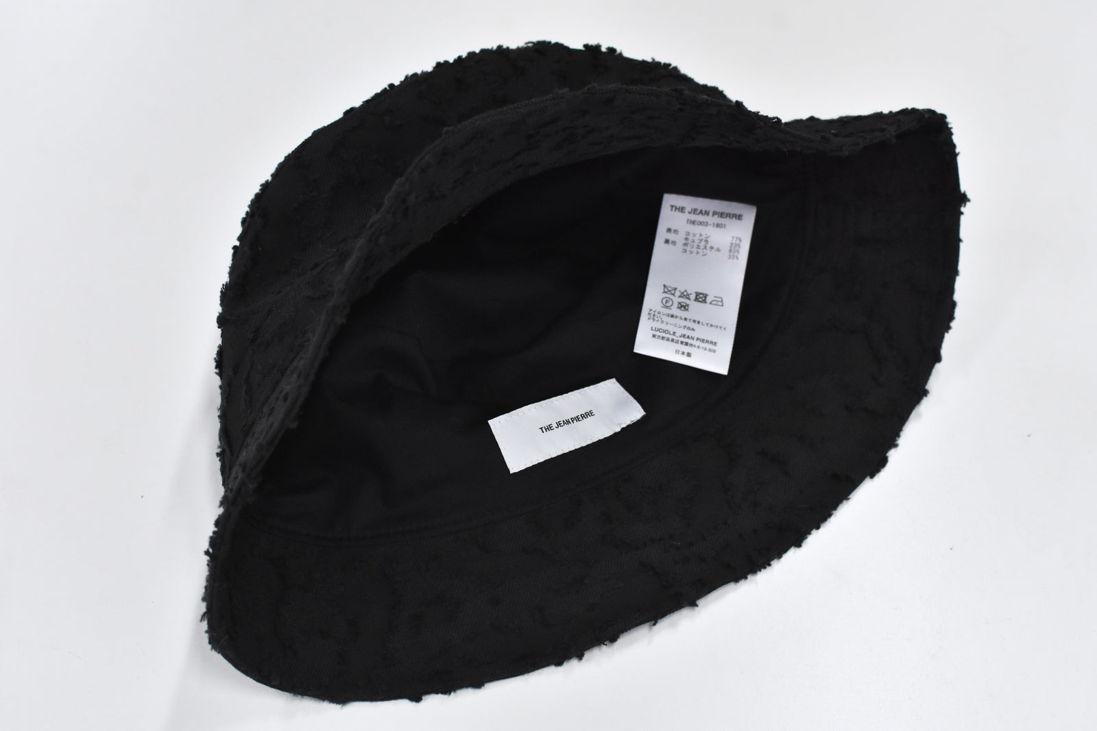 THE JEAN PIERRE / Grunge Jacquard Bucket Hat - BLACK