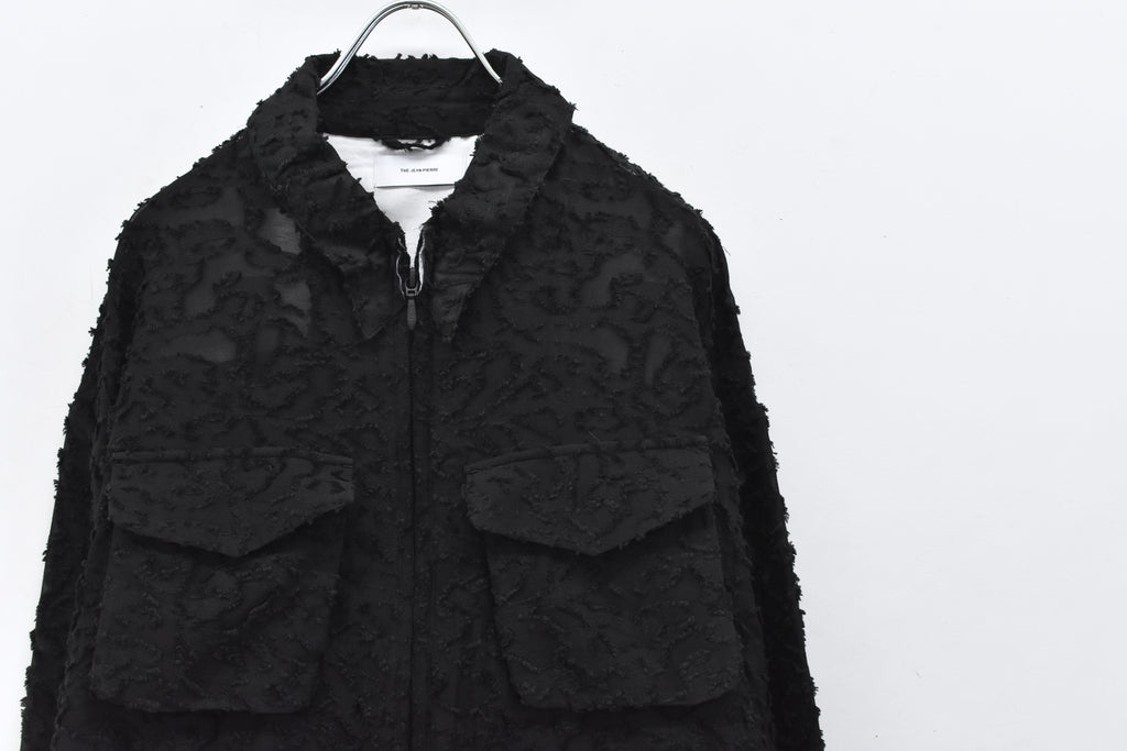 THE JEAN PIERRE / Grunge Jacquard Shirt - BLACK