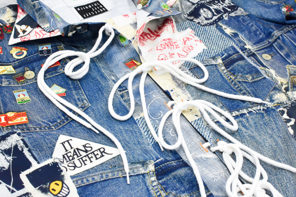BODYSONG. / TROMPE L'OEIL DENIM PATTERN SHJ JUV - BLUE