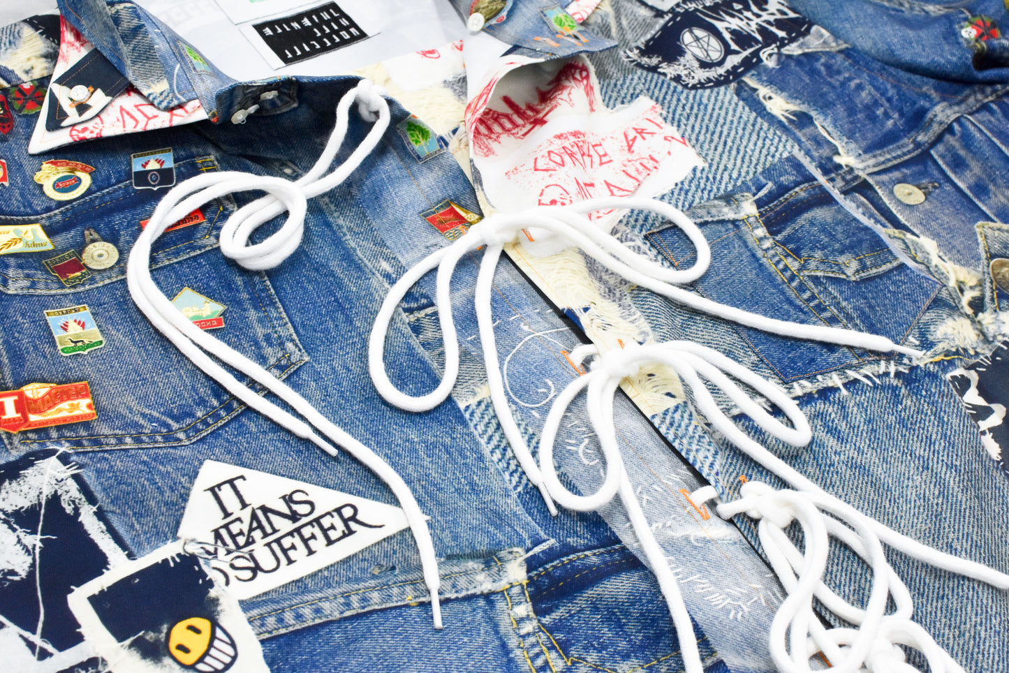 BODYSONG. / TROMPE L'OEIL DENIM PATTERN SHJ JUV - BLUE