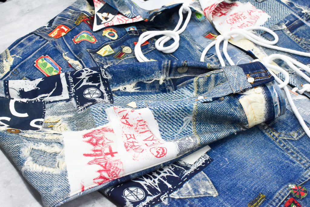 BODYSONG. / TROMPE L'OEIL DENIM PATTERN SHJ JUV - BLUE
