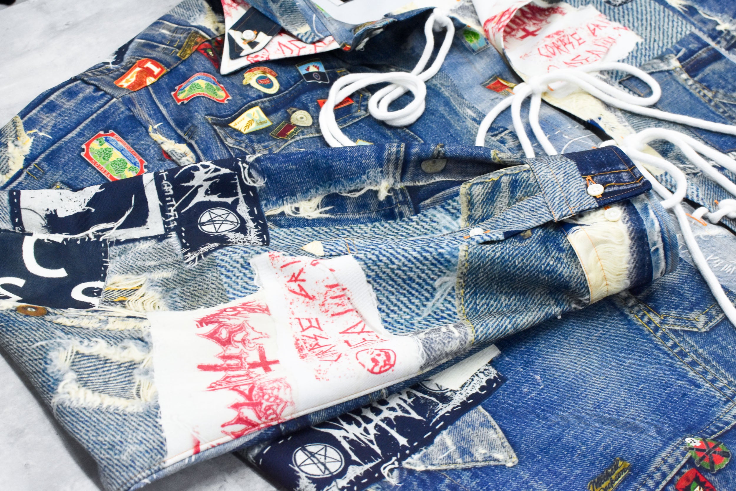 BODYSONG. / TROMPE L'OEIL DENIM PATTERN SHJ JUV - BLUE