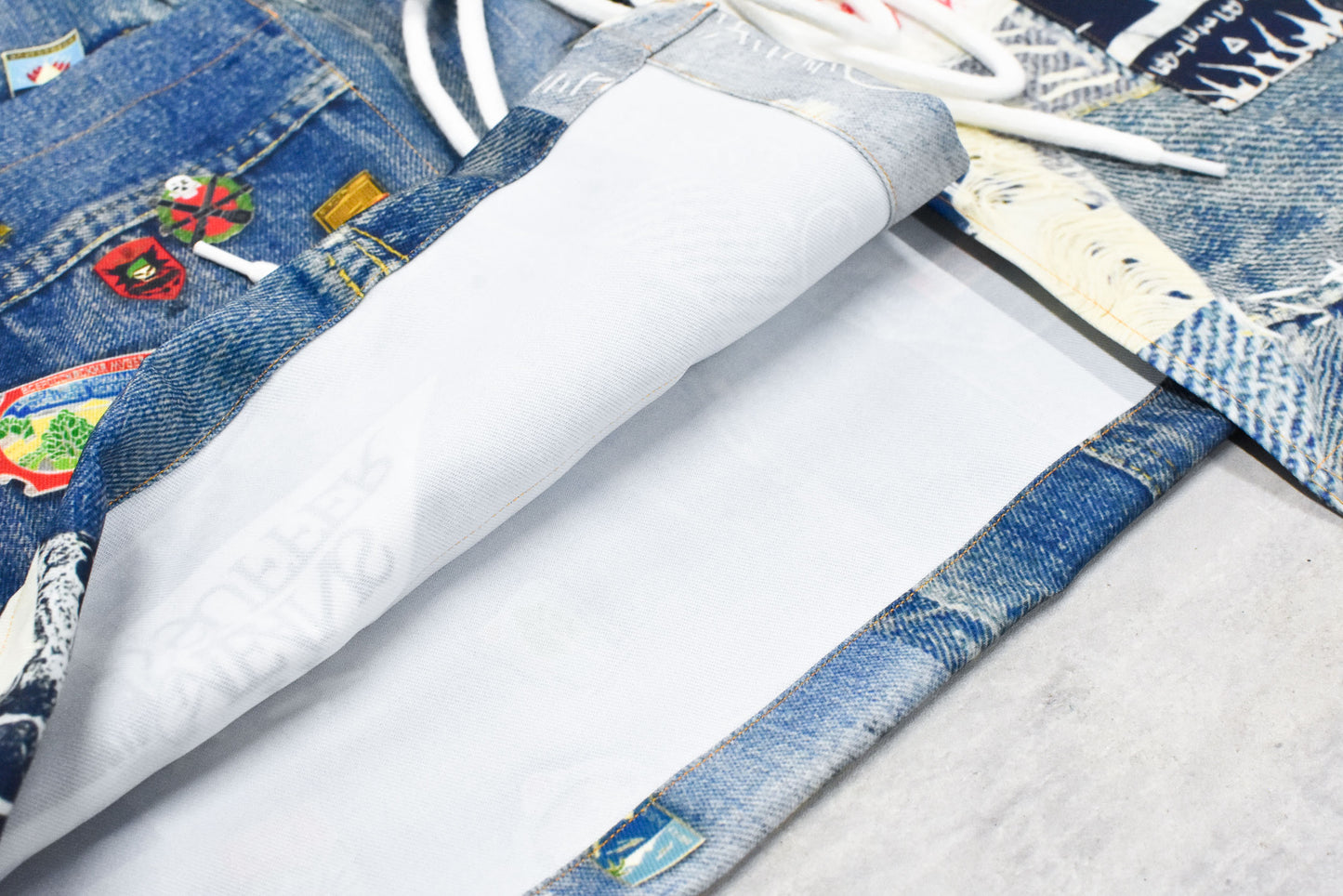BODYSONG. / TROMPE L'OEIL DENIM PATTERN SHJ JUV - BLUE