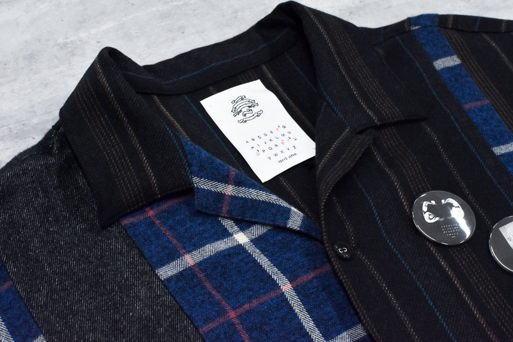 STOF / MIX STRIPE SHIRTS - BLACK