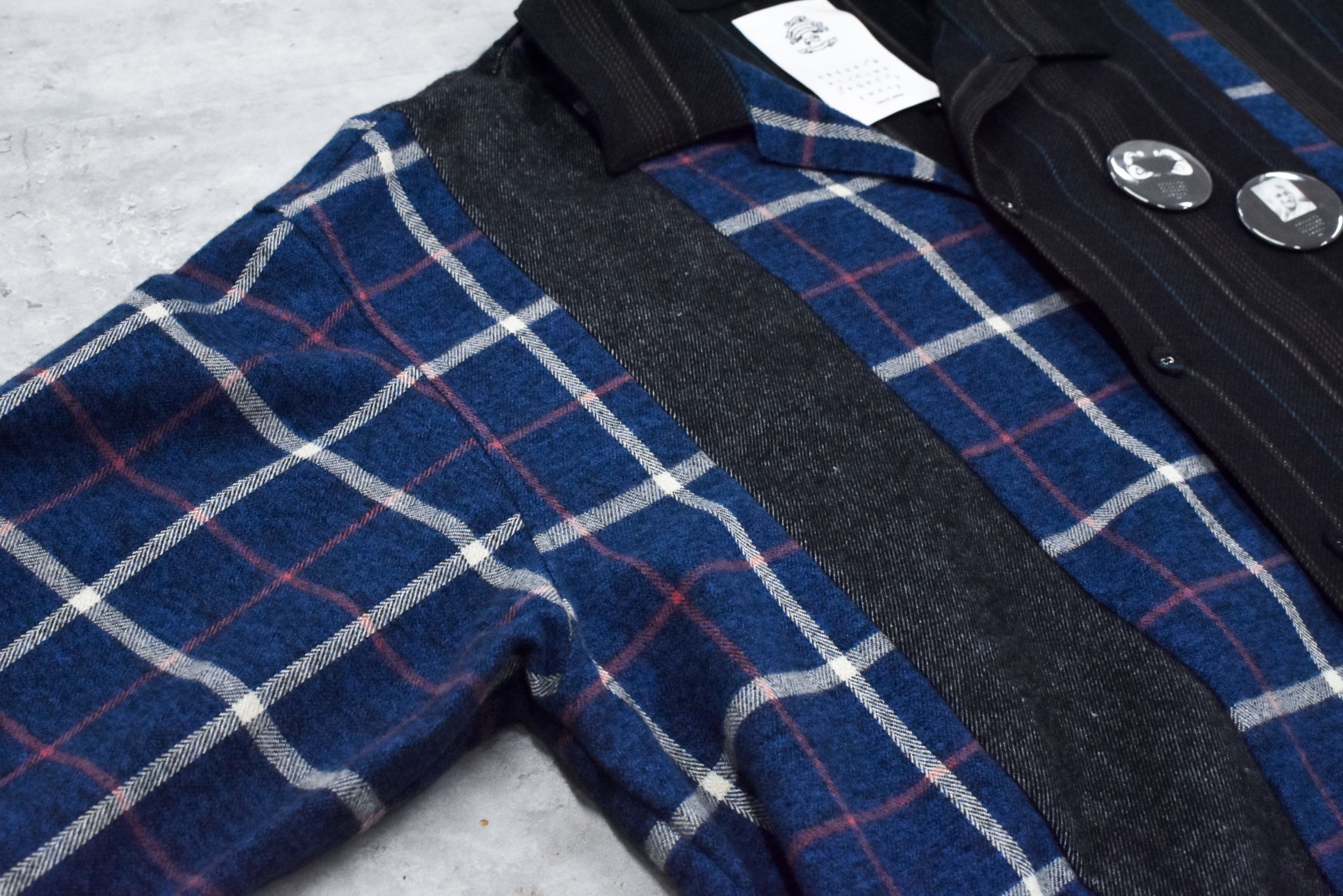 STOF / MIX STRIPE SHIRTS - BLACK