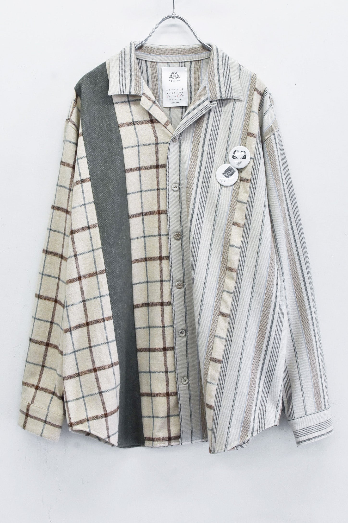 STOF / MIX STRIPE SHIRTS - BEIGE