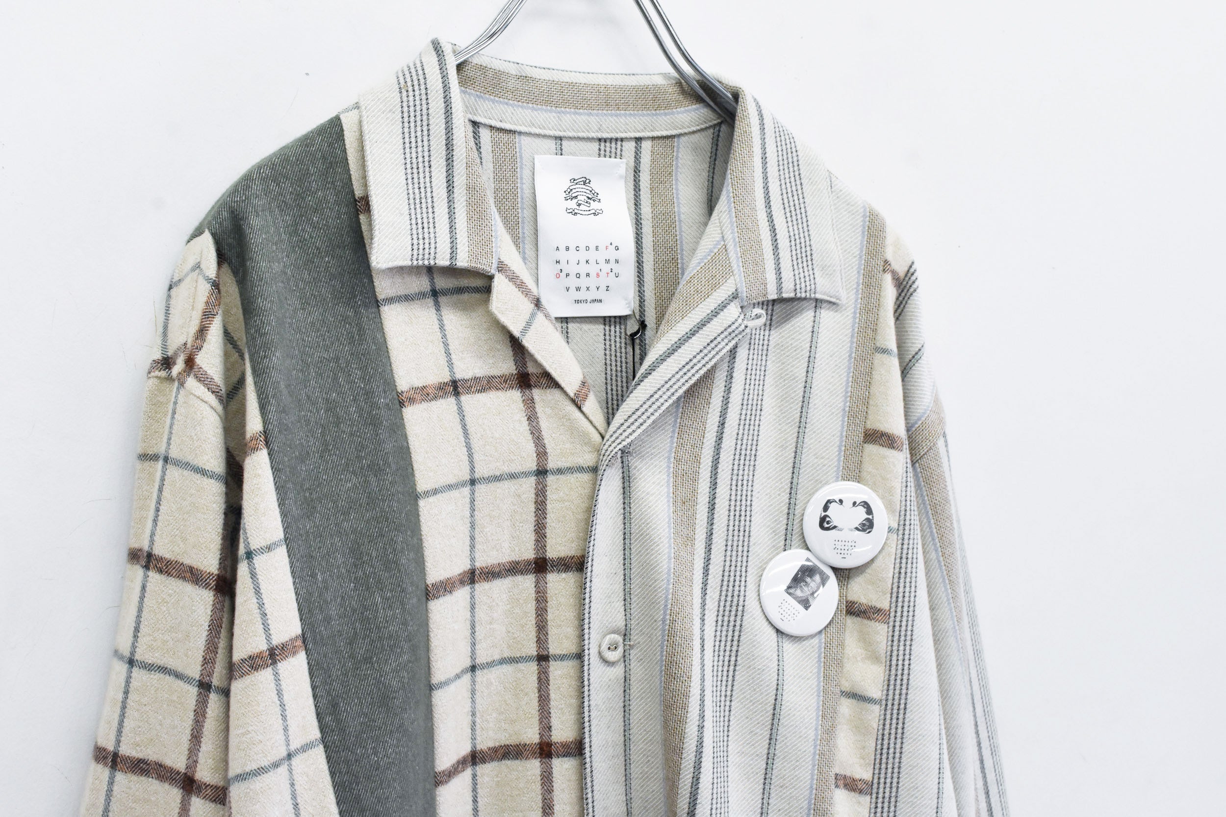 STOF / MIX STRIPE SHIRTS - BEIGE