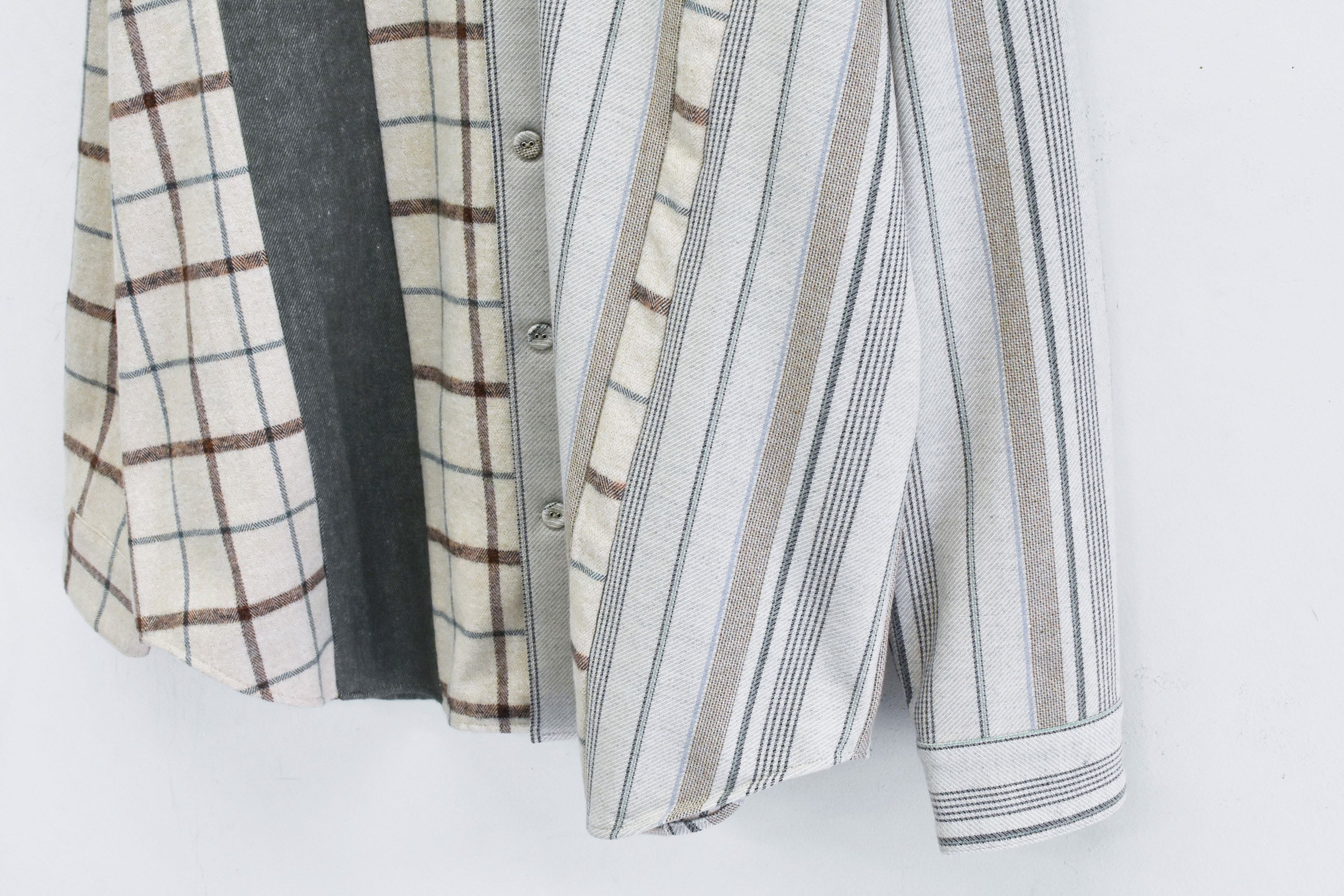 STOF / MIX STRIPE SHIRTS - BEIGE