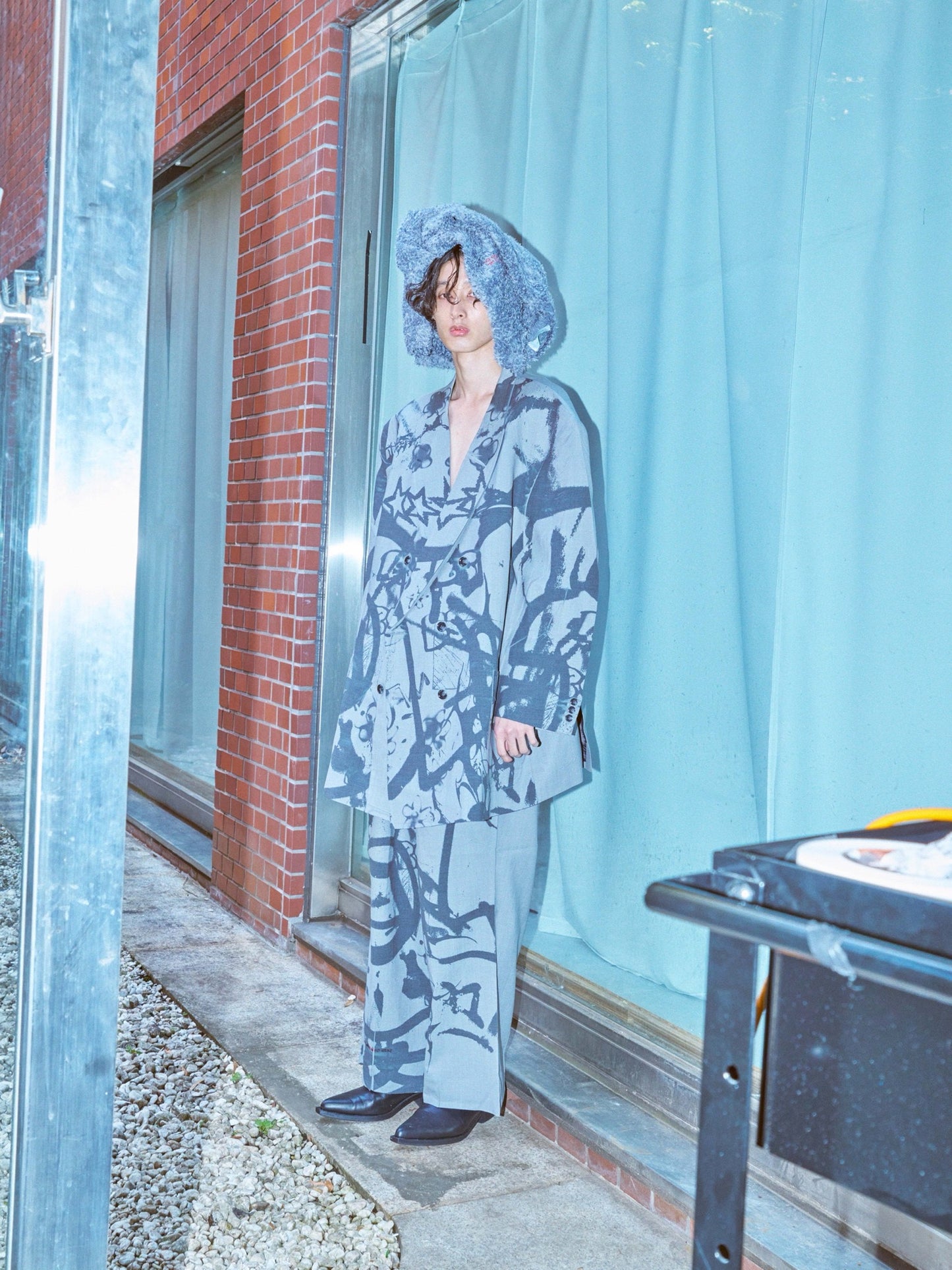 BODYSONG. / 先行予約 1001 SONGS OF EBAY LAYERED SLACKS - GREY