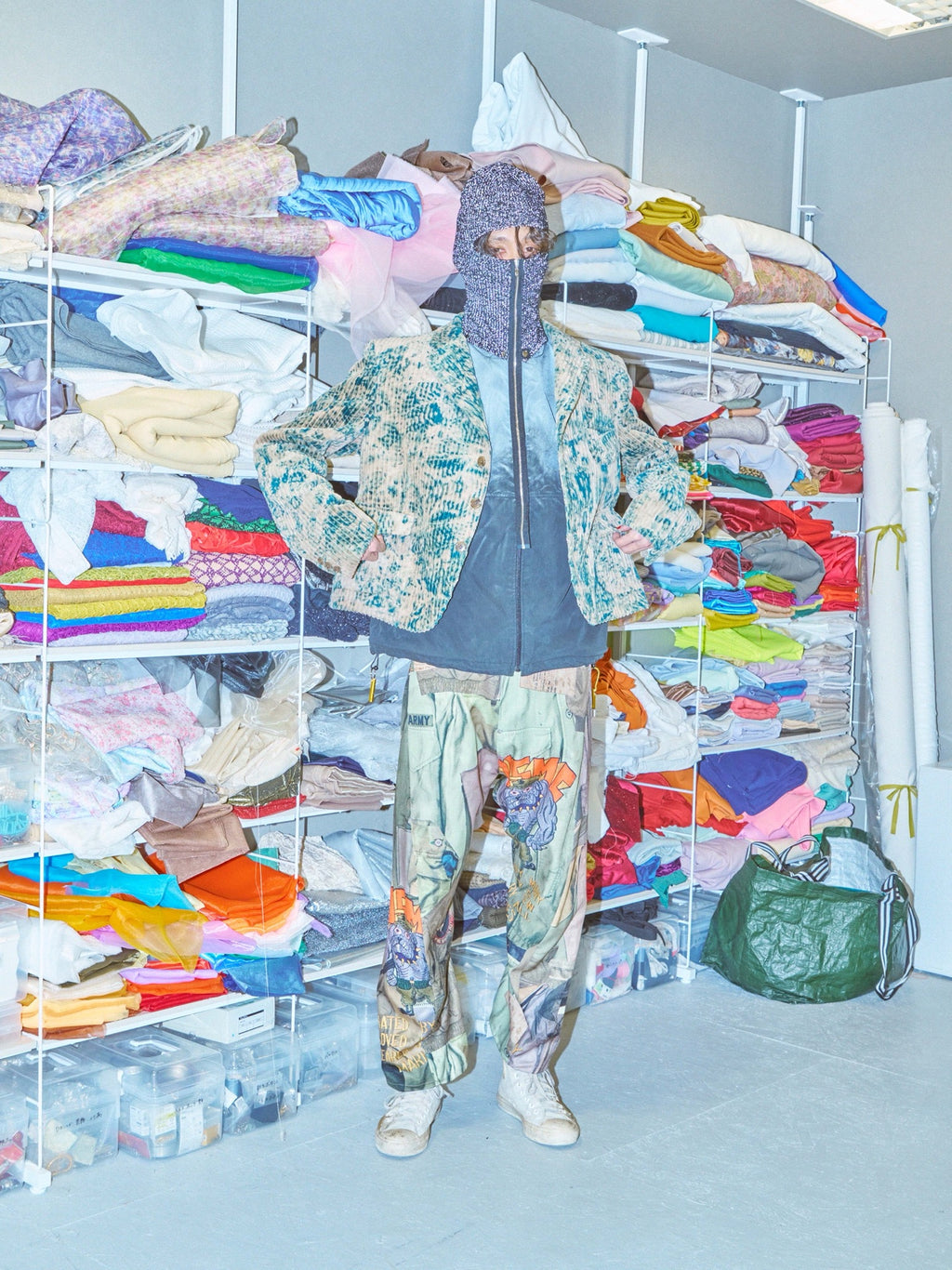 BODYSONG. /  3D CUT TROUSERS TROMPE L'OEIL JUV - KHAKI