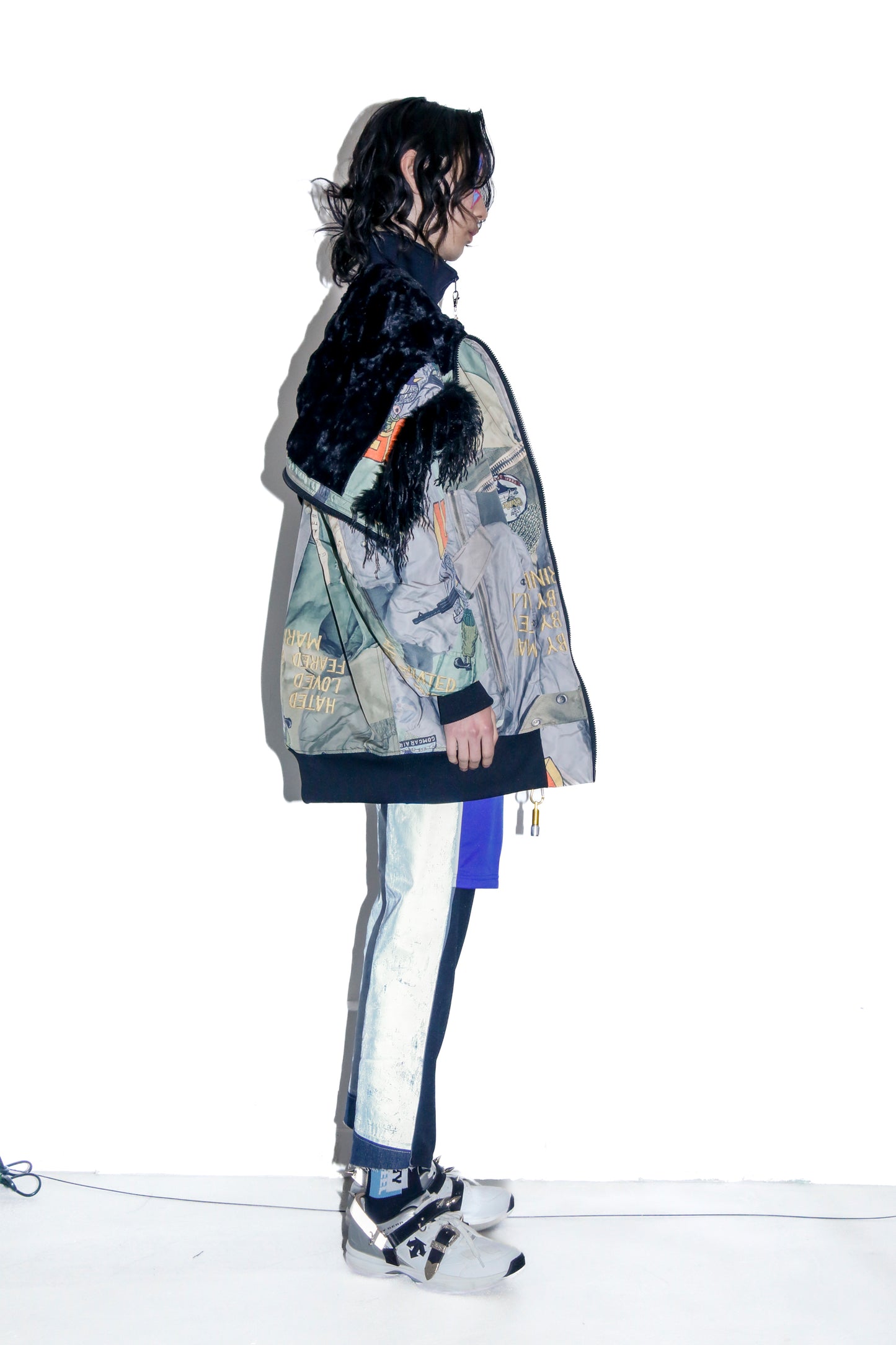 BODYSONG. / 先行予約 REF COATED VDENIM B + LAYERED JERSEY - BLUE