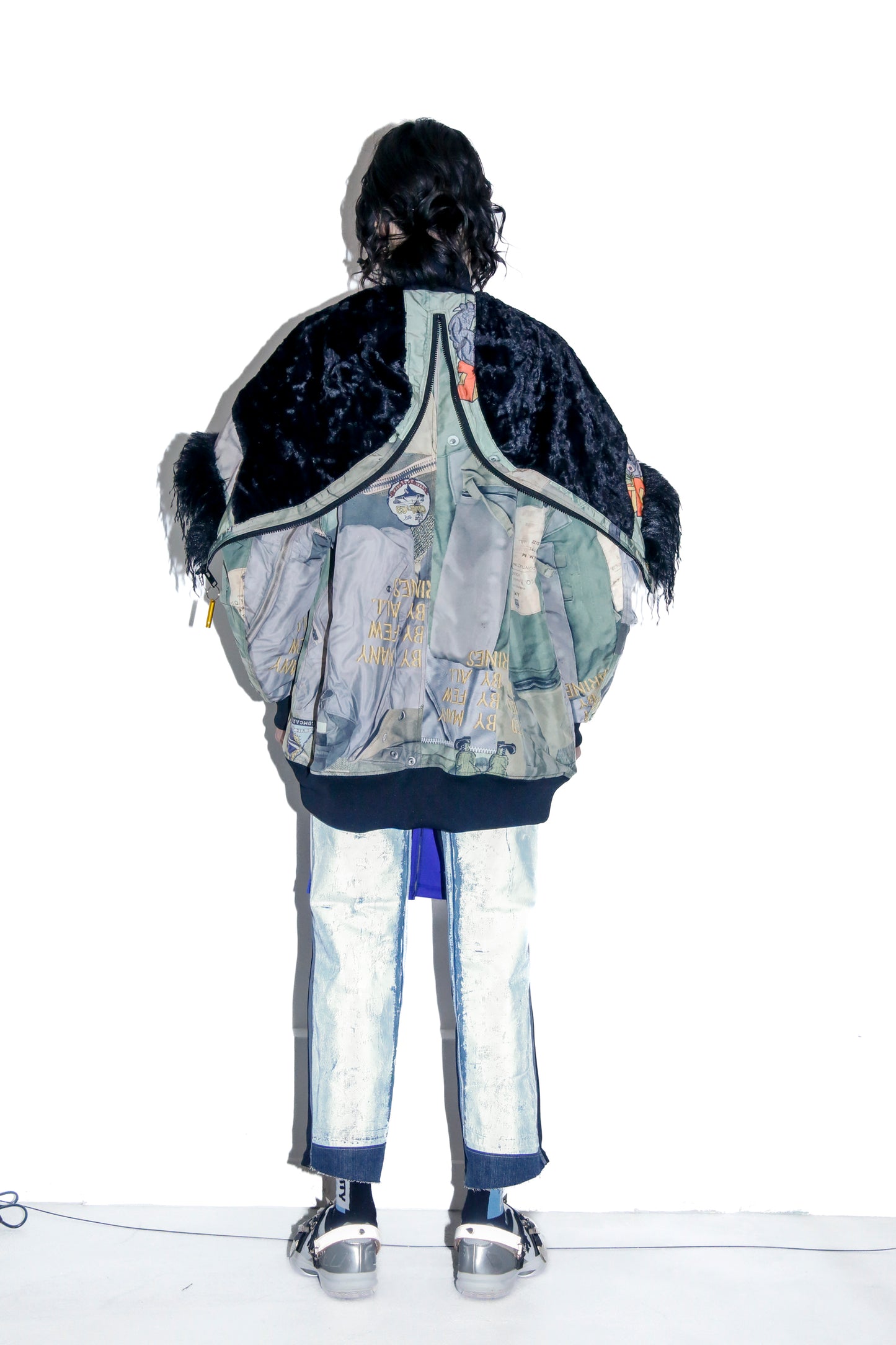 BODYSONG. / 先行予約 REF COATED VDENIM B + LAYERED JERSEY - BLUE