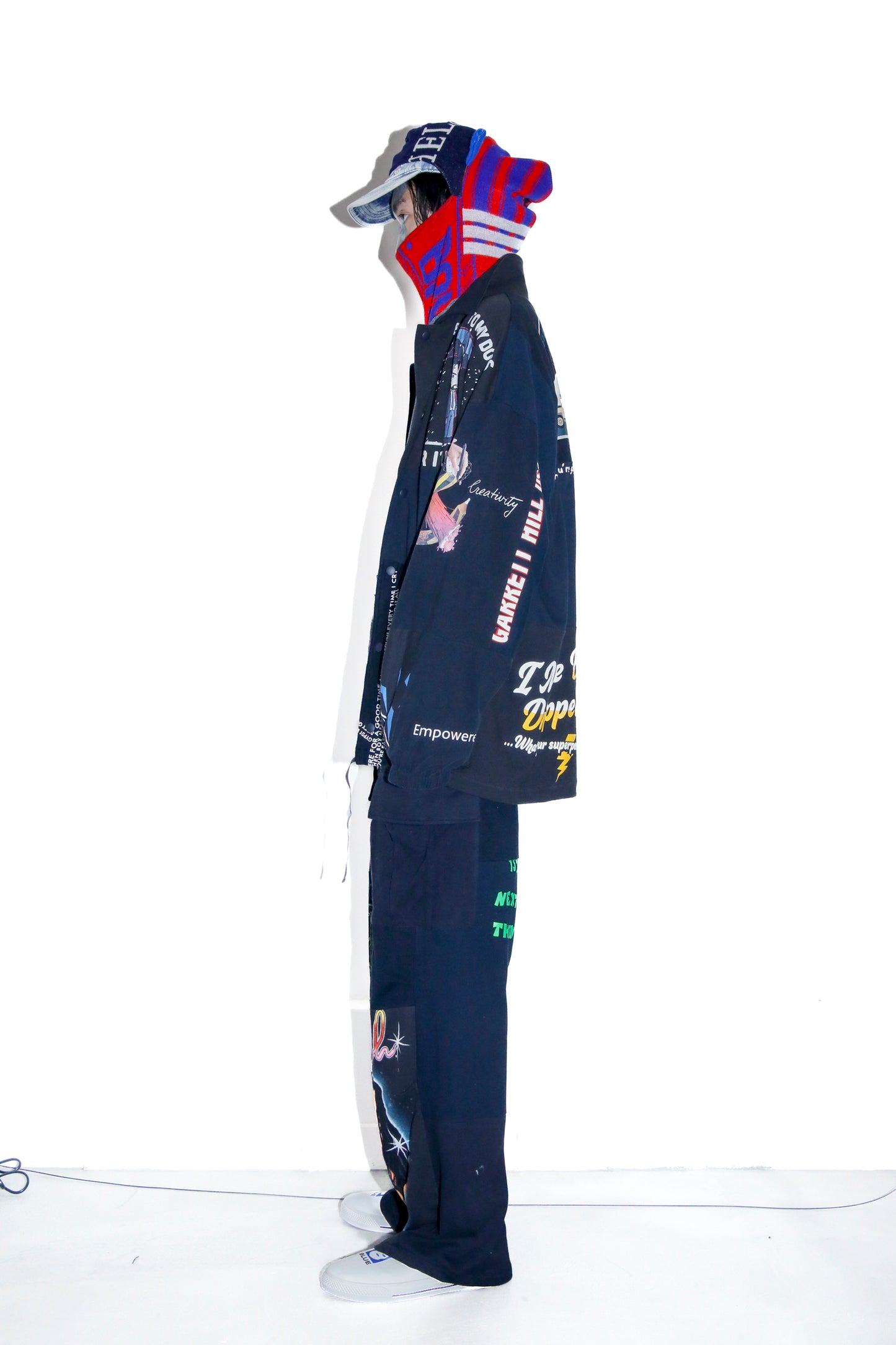 BODYSONG. / 先行予約 DECONSTRUCTED / RECONSTRUCTED VINTAGE T/COACH JACKET - BLACK