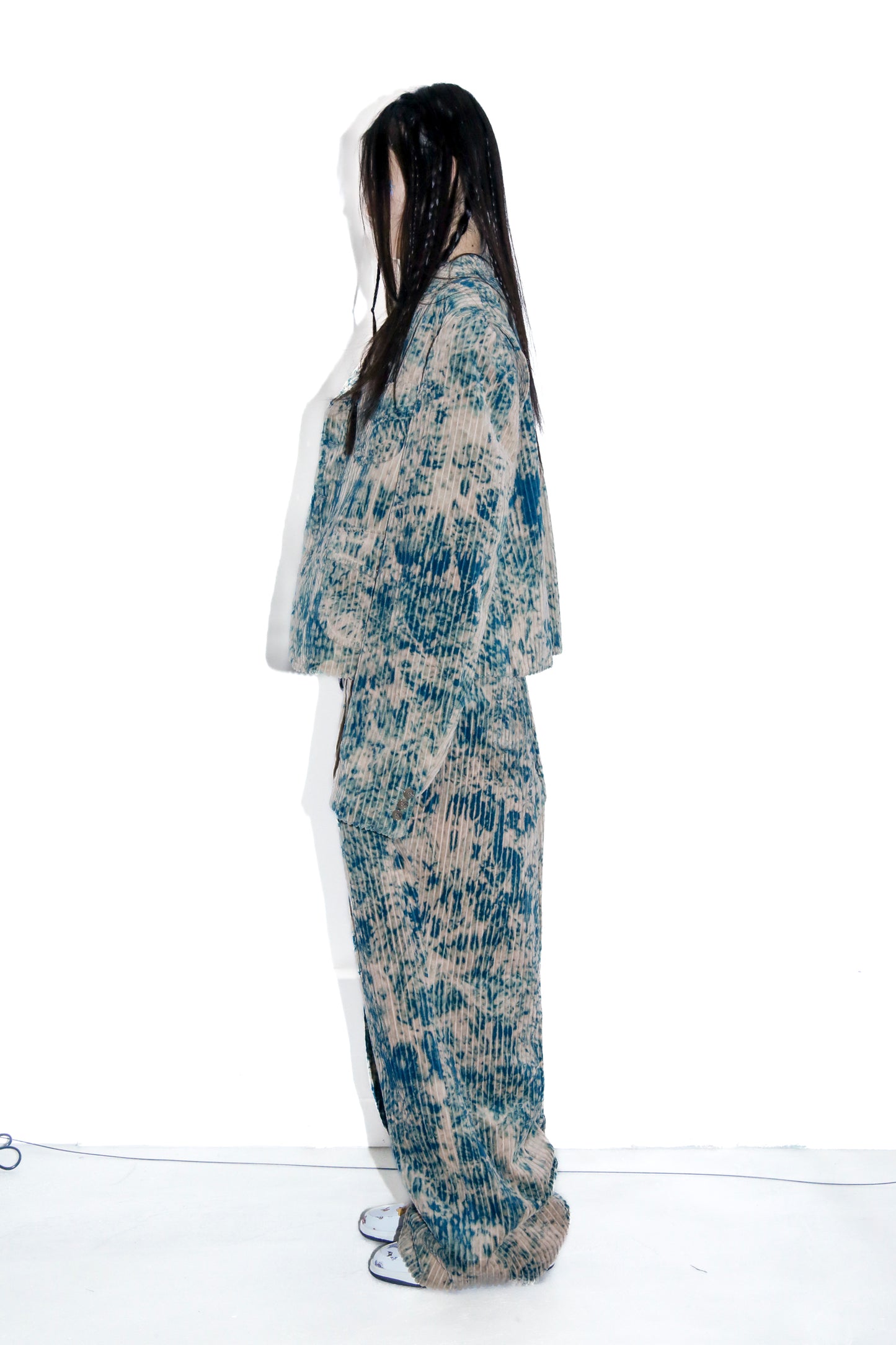 BODYSONG. / 先行予約 LARGEST SIZE TIE-DYE BLEACH TROUSERS - GREEN