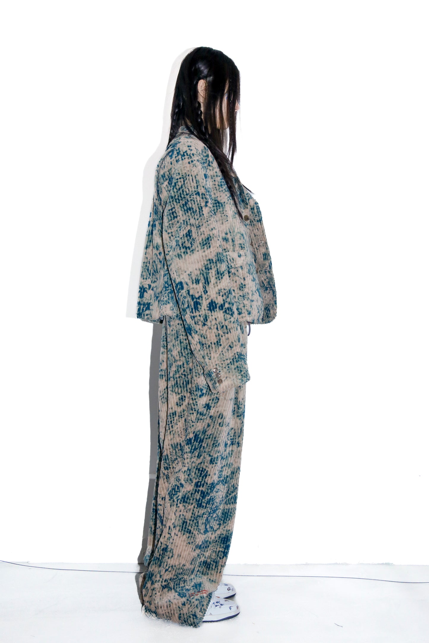 BODYSONG. / 先行予約 LARGEST SIZE TIE-DYE BLEACH TROUSERS - GREEN