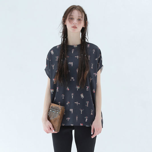 BEDSIDEDRAMA / 先行予約 Star Relic Dress Tee - BLACK