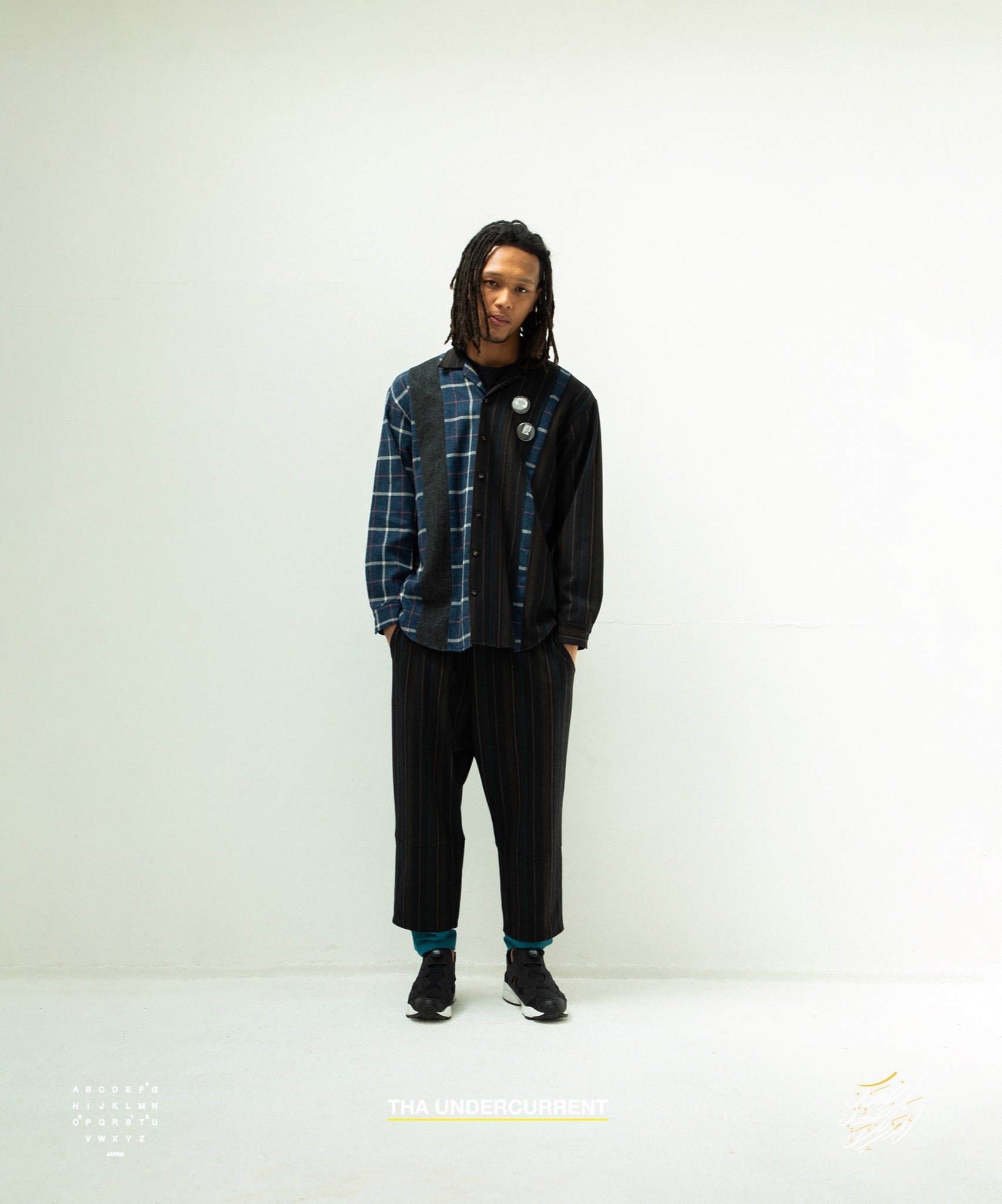 STOF / MIX STRIPE SHIRTS - BLACK