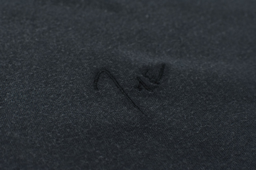 THE JEAN PIERRE / Signature Pigment dye Grunge Destroy SS TEE - FADE BLK
