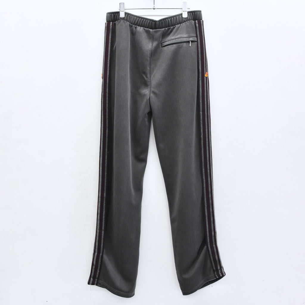 BODYSONG. / PIGMENT-DYED DISTRESSED TRACK TROUSERS - GREY