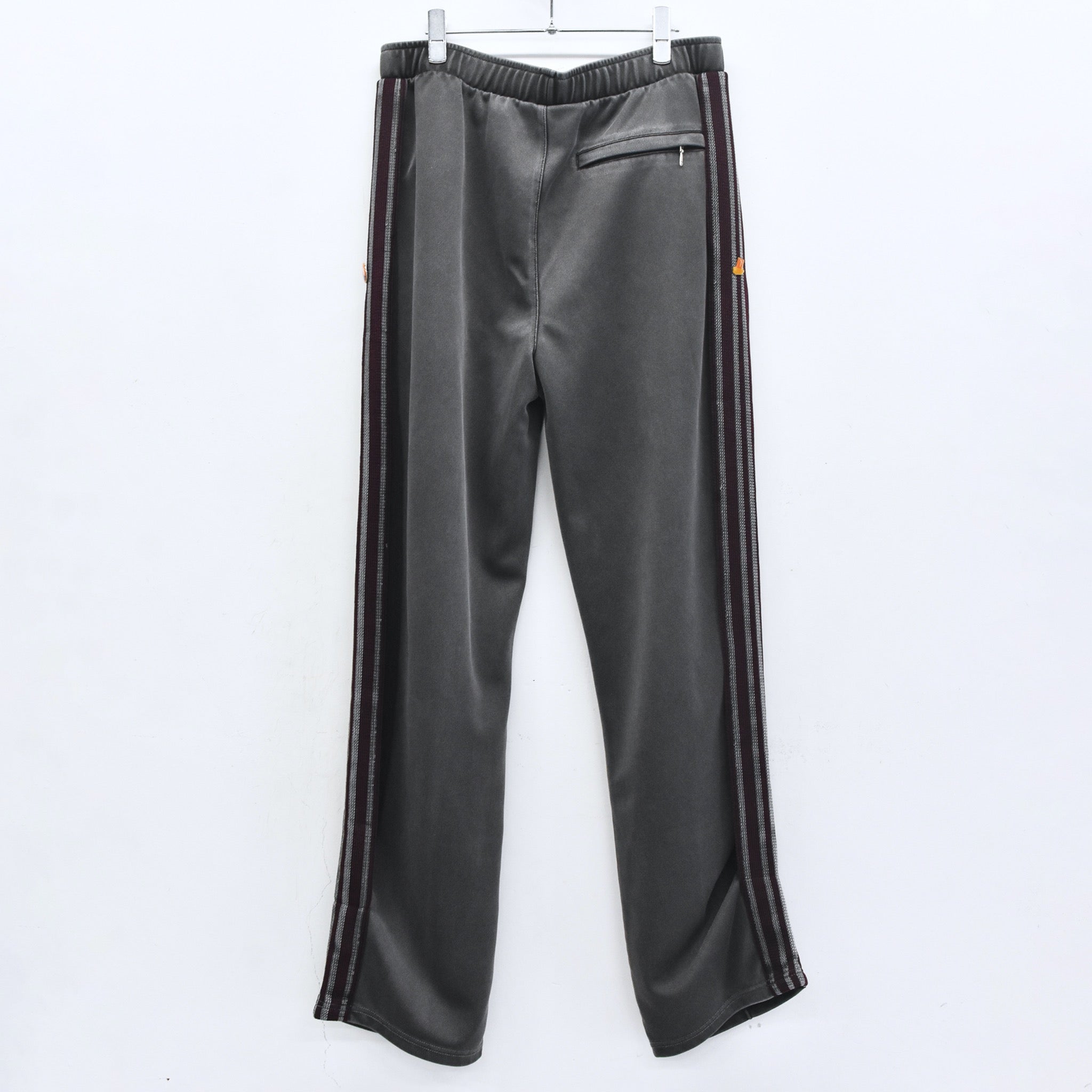 BODYSONG. / PIGMENT-DYED DISTRESSED TRACK TROUSERS - GREY